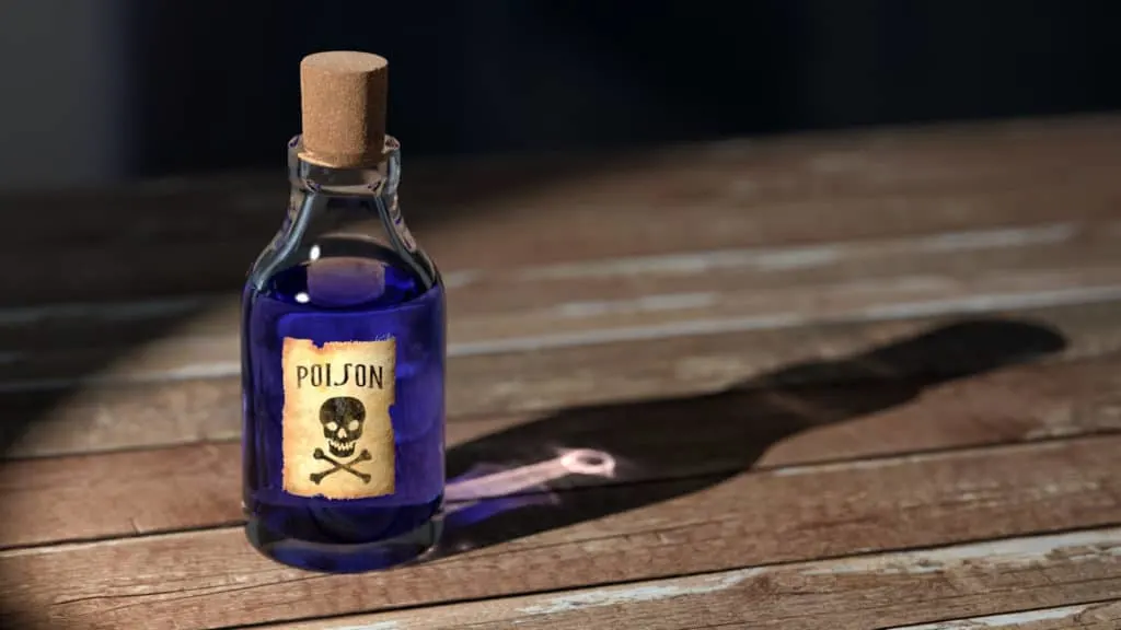 bottle with poison in it