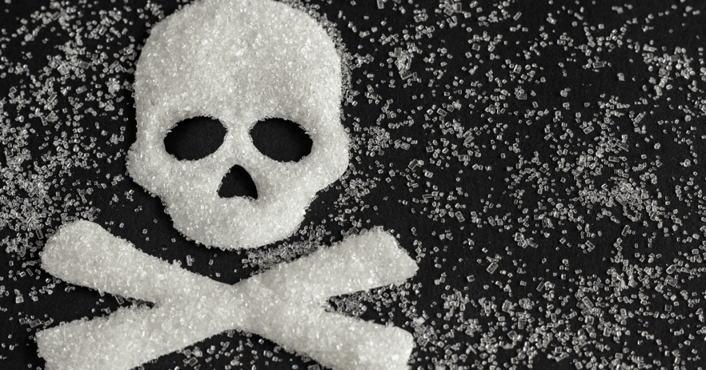 skull and crossbones made of sugar