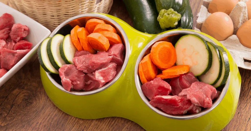dog food veggies and meat