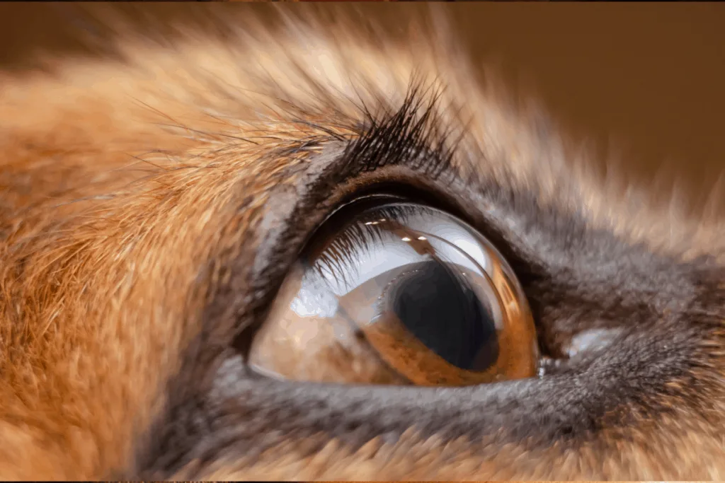 German Shepherd eye close-up
