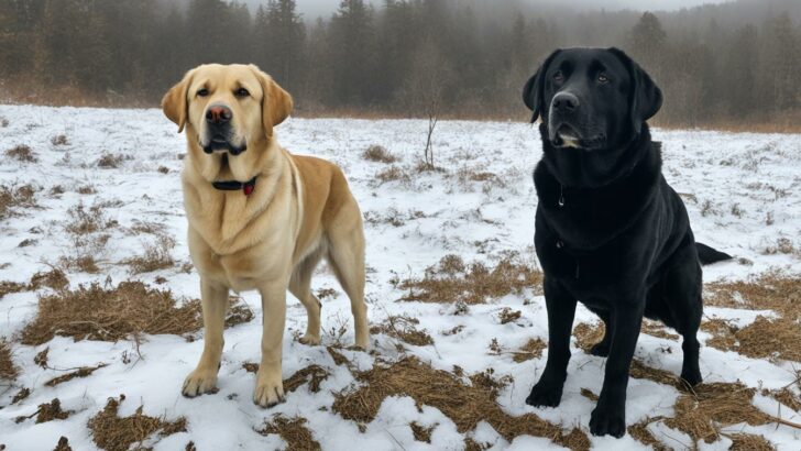 how long can a lab stay outside in the cold