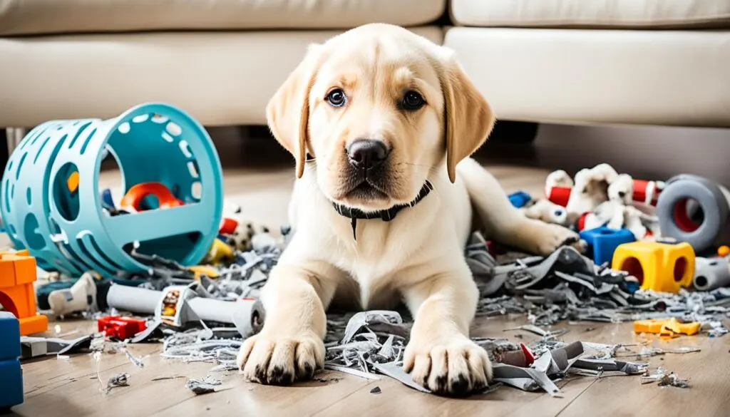 Labrador chewing and destructive behavior