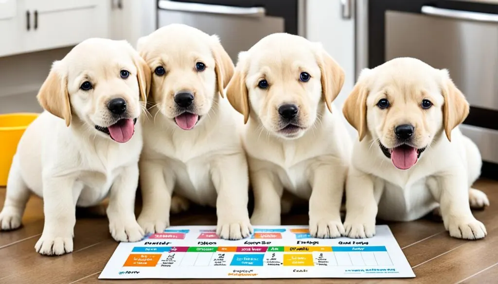 feeding schedule for lab puppies
