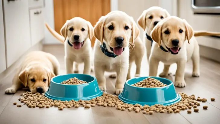 transitioning lab puppies to adult food